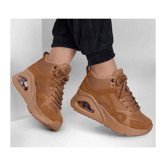 Skechers   Women's   Uno   Hi   -   Rocliff   Road 155681 Caramel Brown Sneaker - Picture 3 of 5